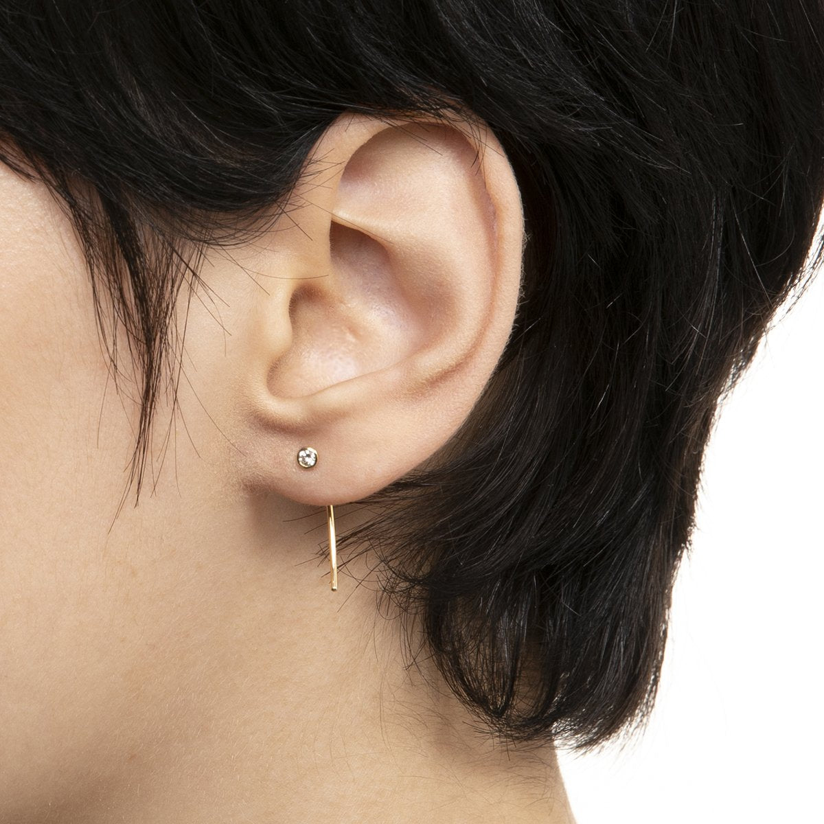 Hirotaka Arrow Earring - Diamond (S) - Broken English Jewelry