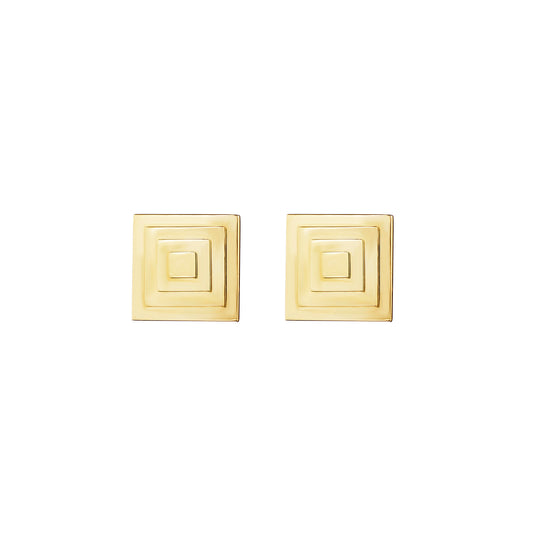 Foundation Pyramid Stud Earrings - Small - Main Img