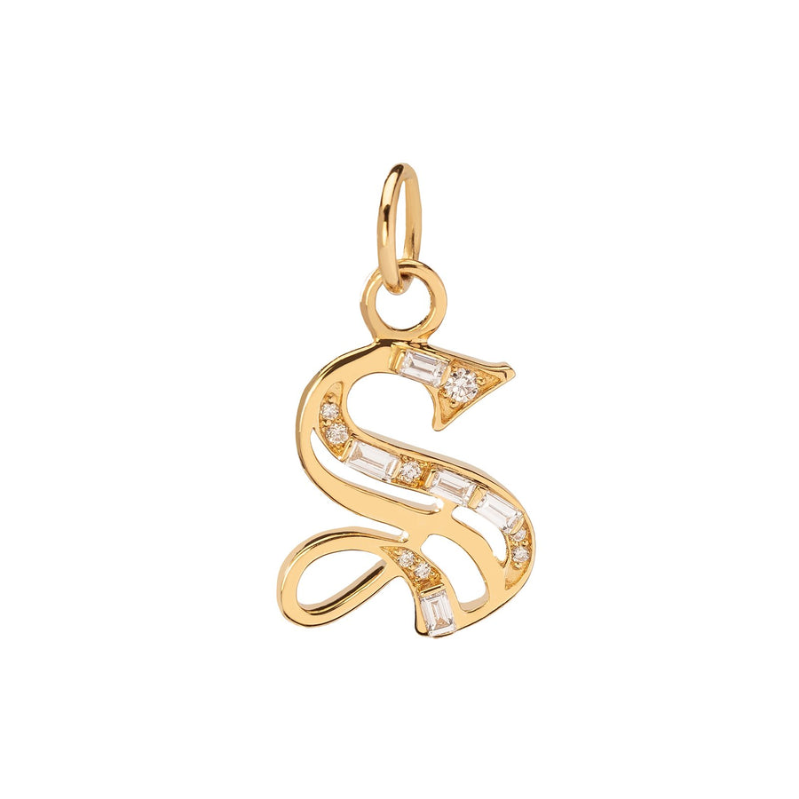 Foundrae S Charm - Yellow Gold - Charms & Pendants - Broken English Jewelry