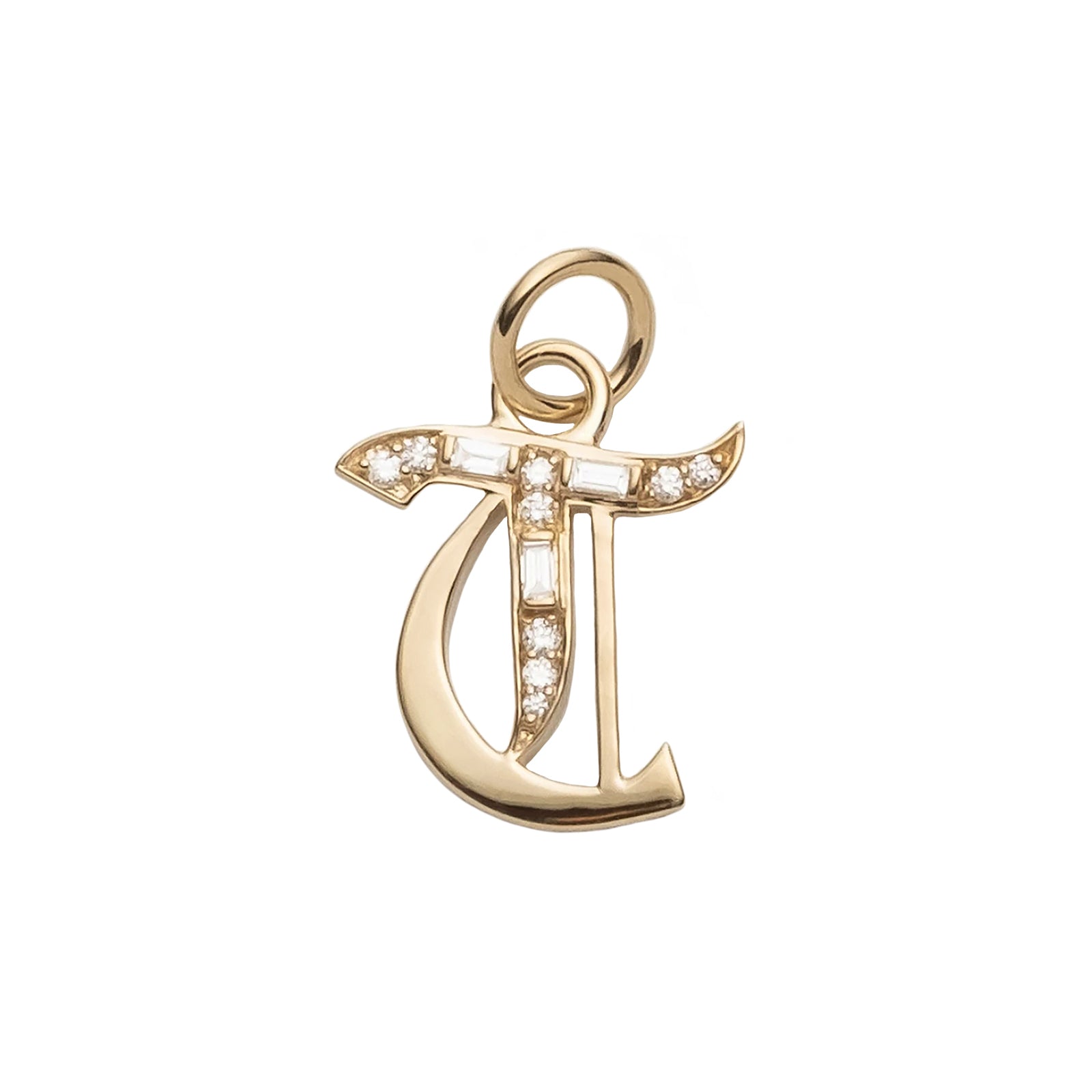 Foundrae T Charm - Charms & Pendants - Broken English Jewelry