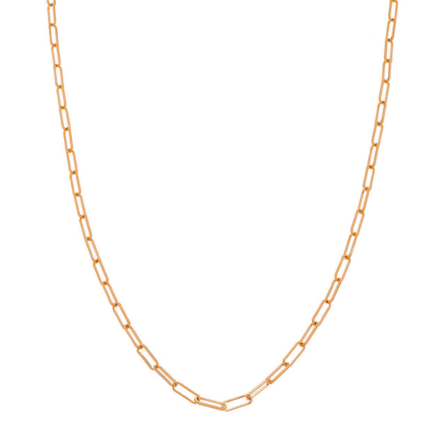 Sethi Couture Paper Clip Chain - Rose Gold - Necklaces - Broken English Jewelry