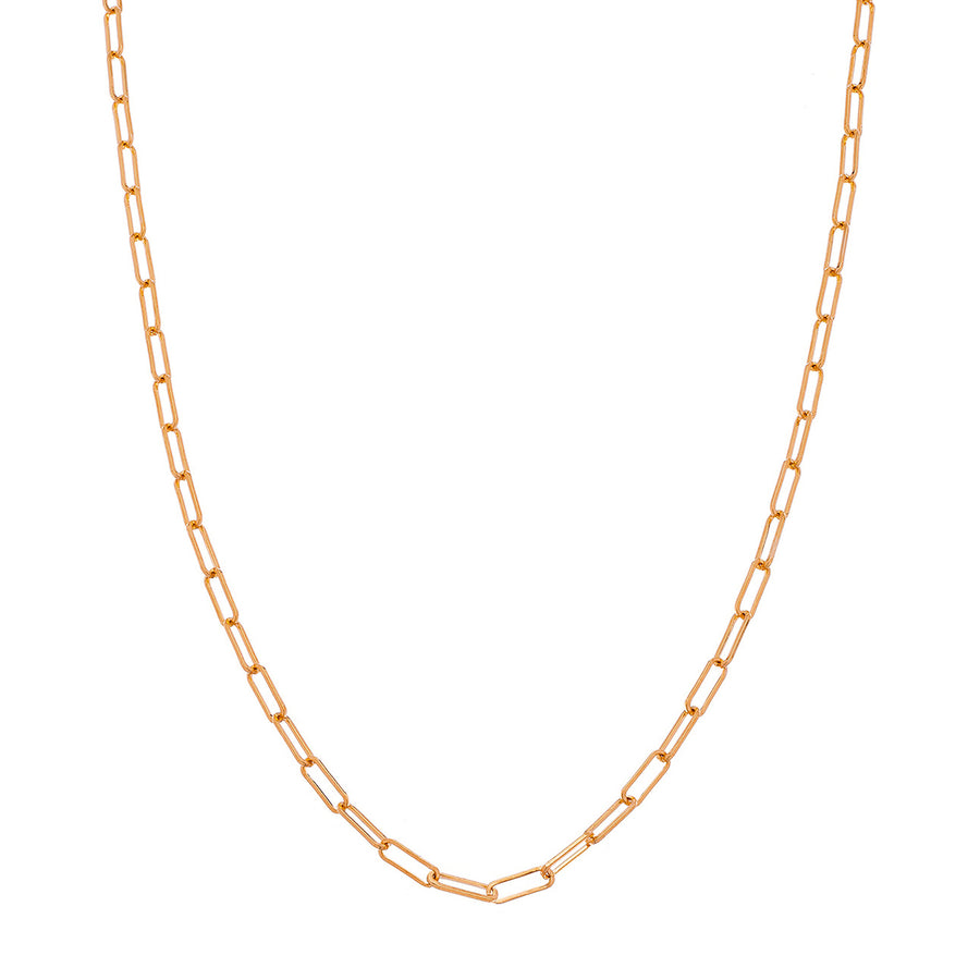 Sethi Couture Paper Clip Chain - Rose Gold - Necklaces - Broken English Jewelry