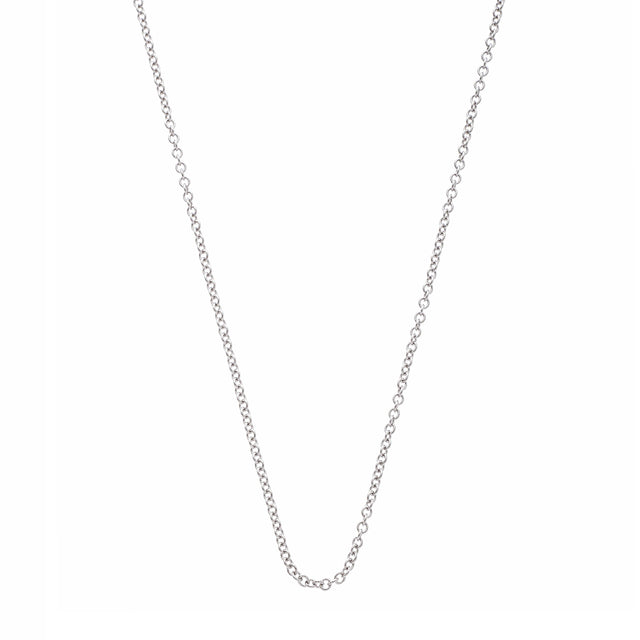 Sethi Couture Oval Link Chain - White Gold - Necklaces - Broken English Jewelry