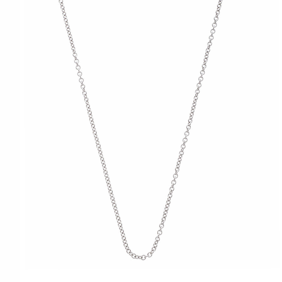 Sethi Couture Oval Link Chain - White Gold - Necklaces - Broken English Jewelry