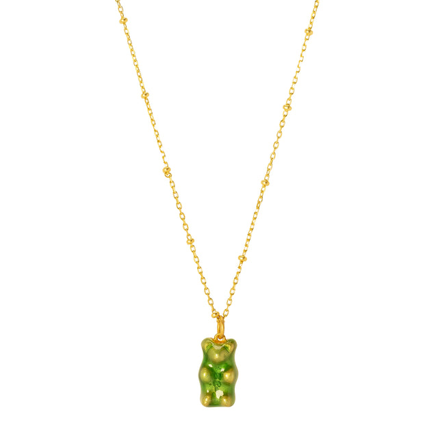 Maggoosh Mini Gummy Pendant Necklace - Kiwi - Necklaces - Broken English Jewelry