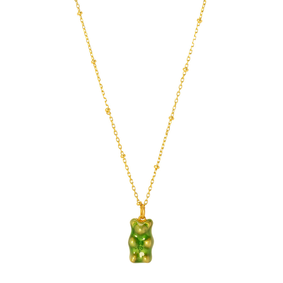 Maggoosh Mini Gummy Pendant Necklace - Kiwi - Necklaces - Broken English Jewelry