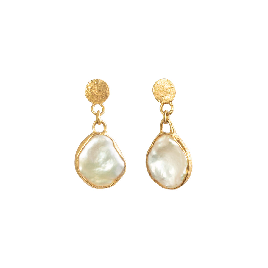 Lou Zeldis by Liz Marx Studios Keshi Pearl Drop Earrings  - Earrings - Broken English Jewelry