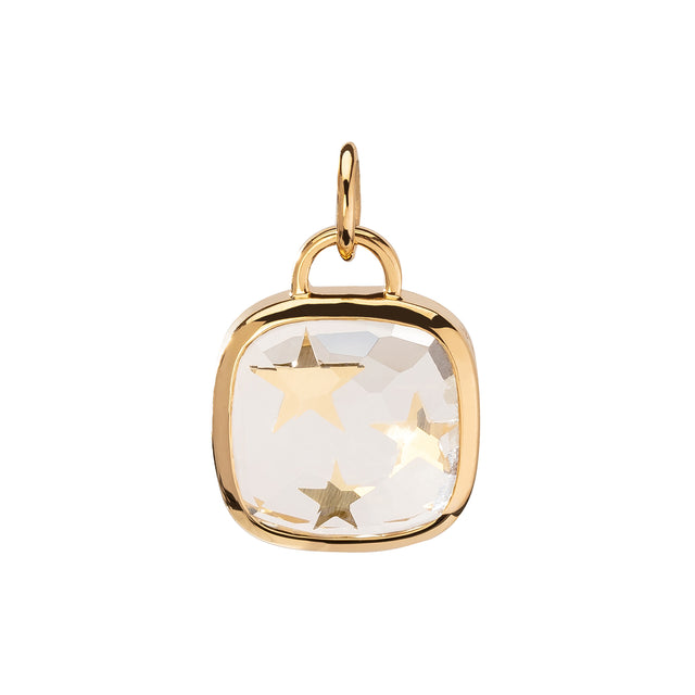 Foundrae Small Sealed Gemstone Pendant - Per Aspera Ad Astra - Broken English Jewelry