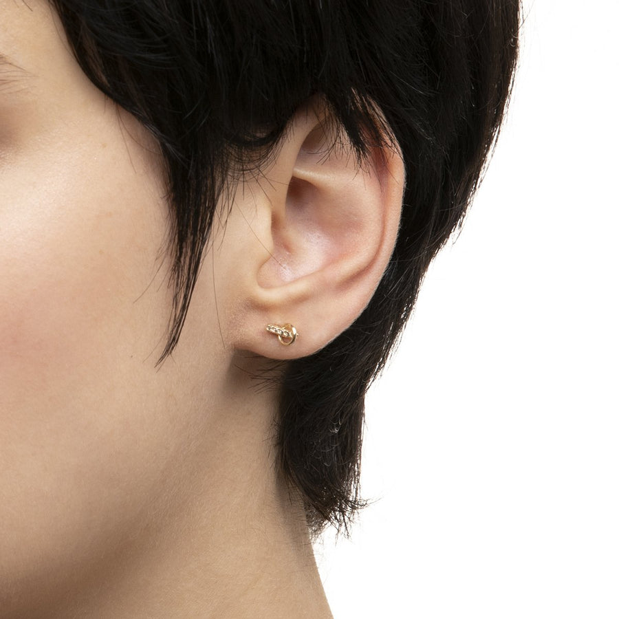 Hirotaka Small Deco & Hoop Earring - Broken English Jewelry