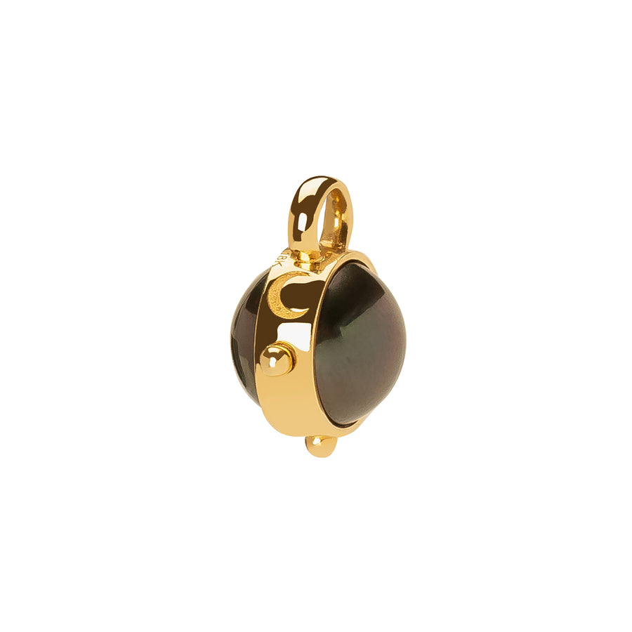 Foundrae Sana Tahitian Black Pearl Medallion - Small - Charms & Pendants - Broken English Jewelry