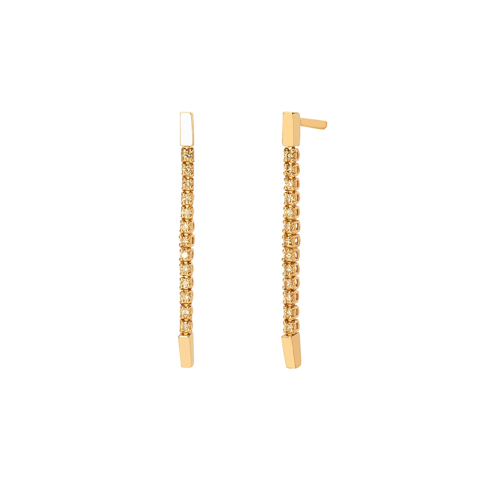 Hirotaka Gossamer Diamond Thread Earring - Medium - Earrings - Broken English Jewelry