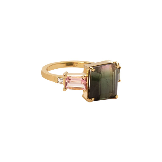 Galaxy Ring - Watermelon Tourmaline