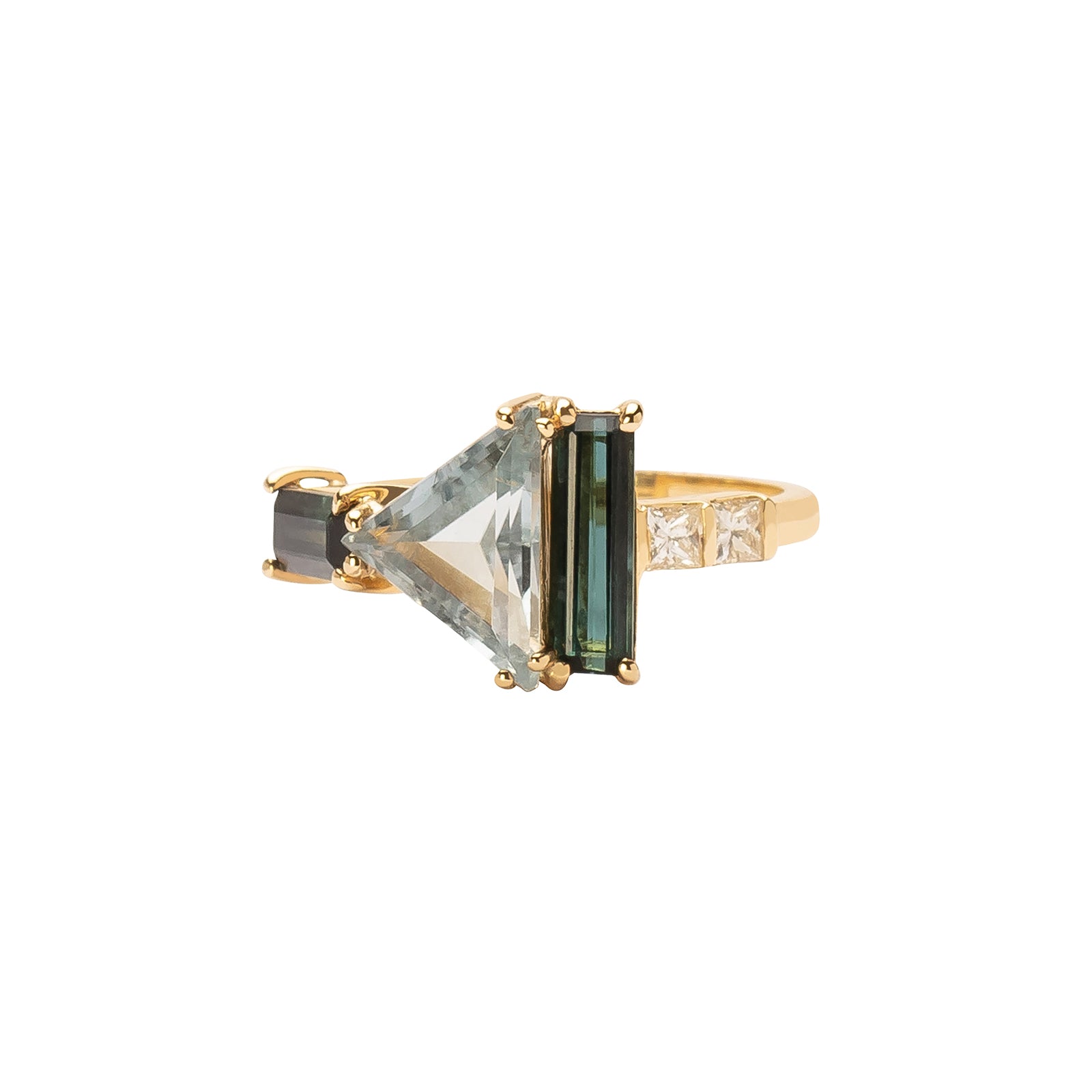 Xiao Wang Galaxy Ring - Multi Blue Tourmaline - Rings - Broken English Jewelry