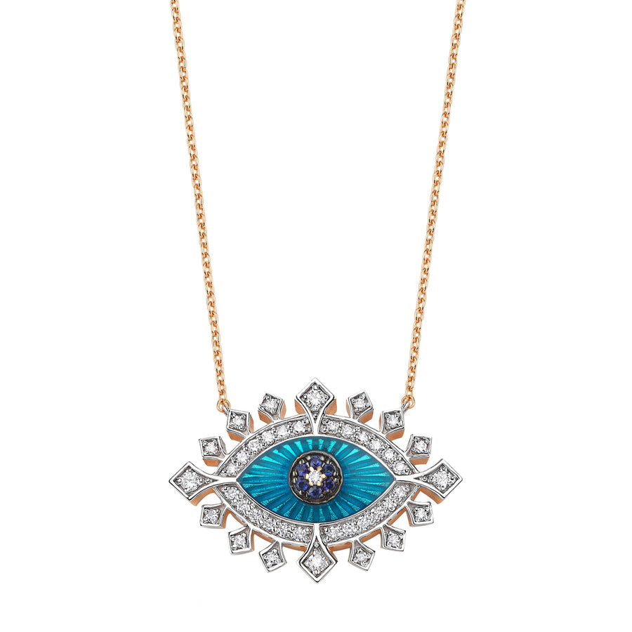 Melis Goral Guardian Eye Shaped Necklace - Necklaces - Broken English Jewelry