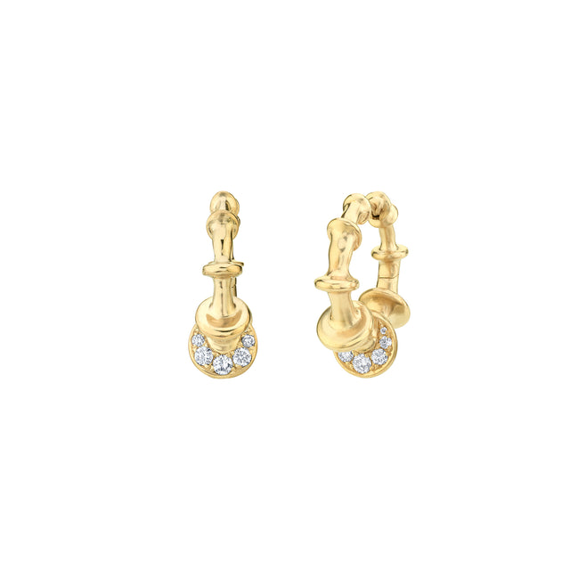 VRAM Chrona Hoops - Mini Diamond - Broken English Jewelry