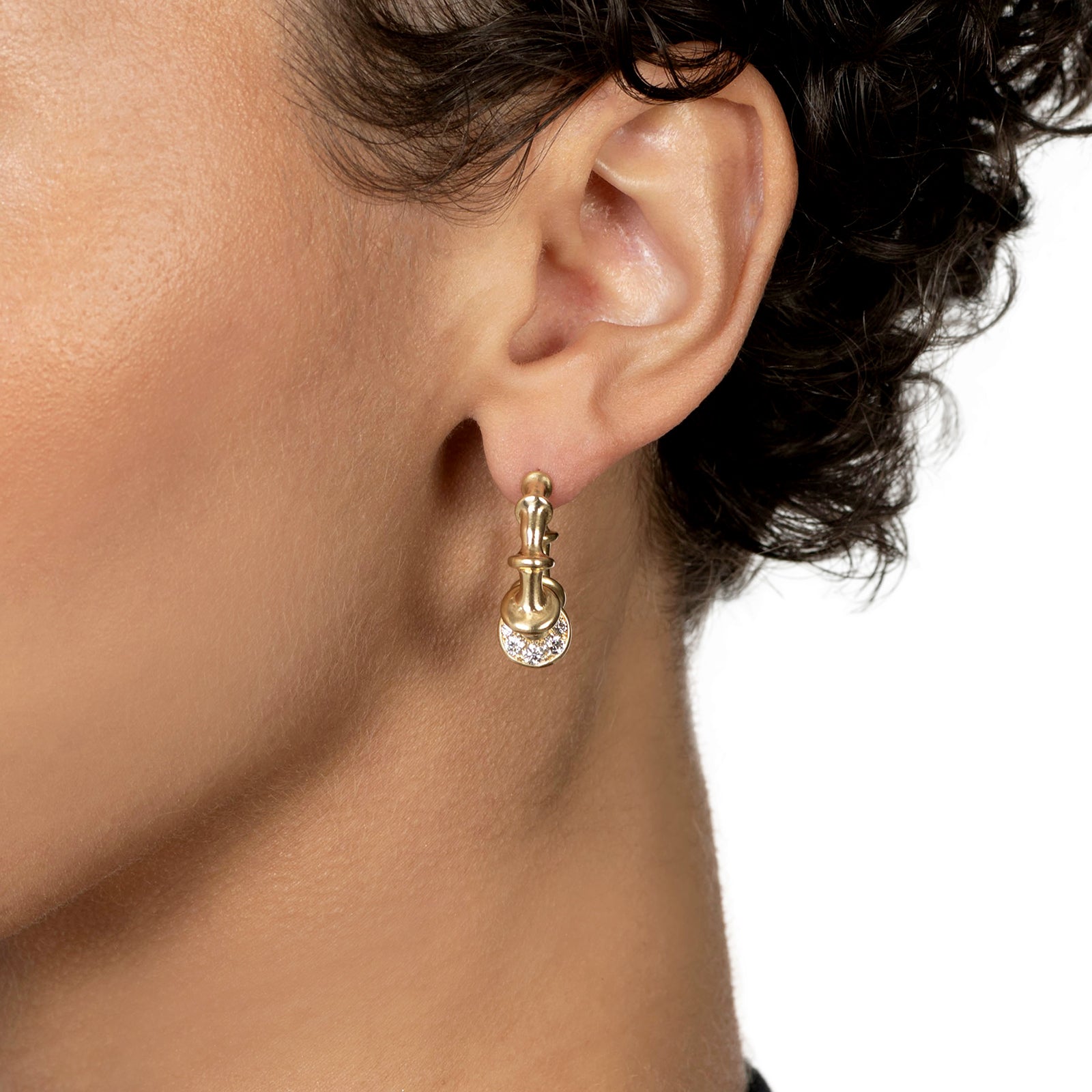 VRAM Chrona Hoops - Mini Diamond - Broken English Jewelry