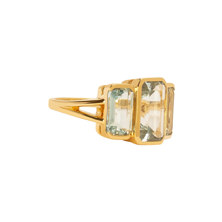 YI Collection Tonal Deco Supreme Ring - Aquamarine - Rings - Broken English Jewelry