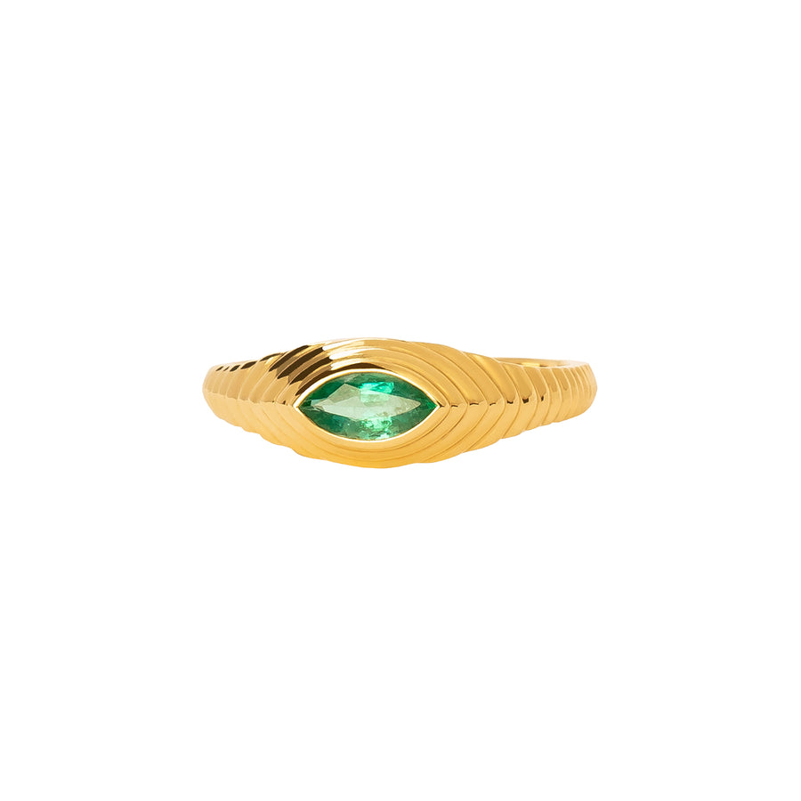 YI Collection Pyramid Eye Ring - Emerald - Rings - Broken English Jewelry