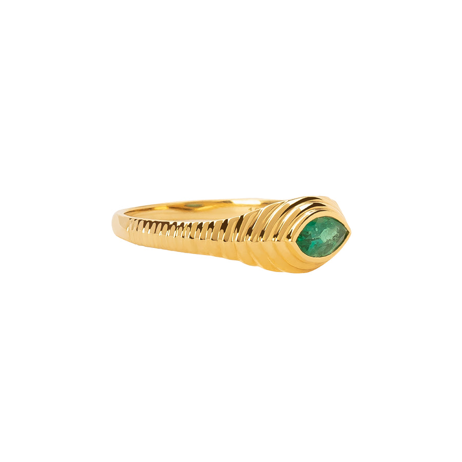 YI Collection Pyramid Eye Ring - Emerald - Rings - Broken English Jewelry