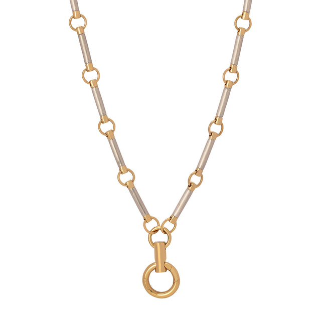 Foundrae Element Stone Chain - White Gold - Broken English Jewelry