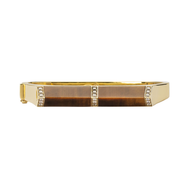 Jenna Blake Pyramid Bracelet - Tigers Eye - Bracelets - Broken English Jewelry