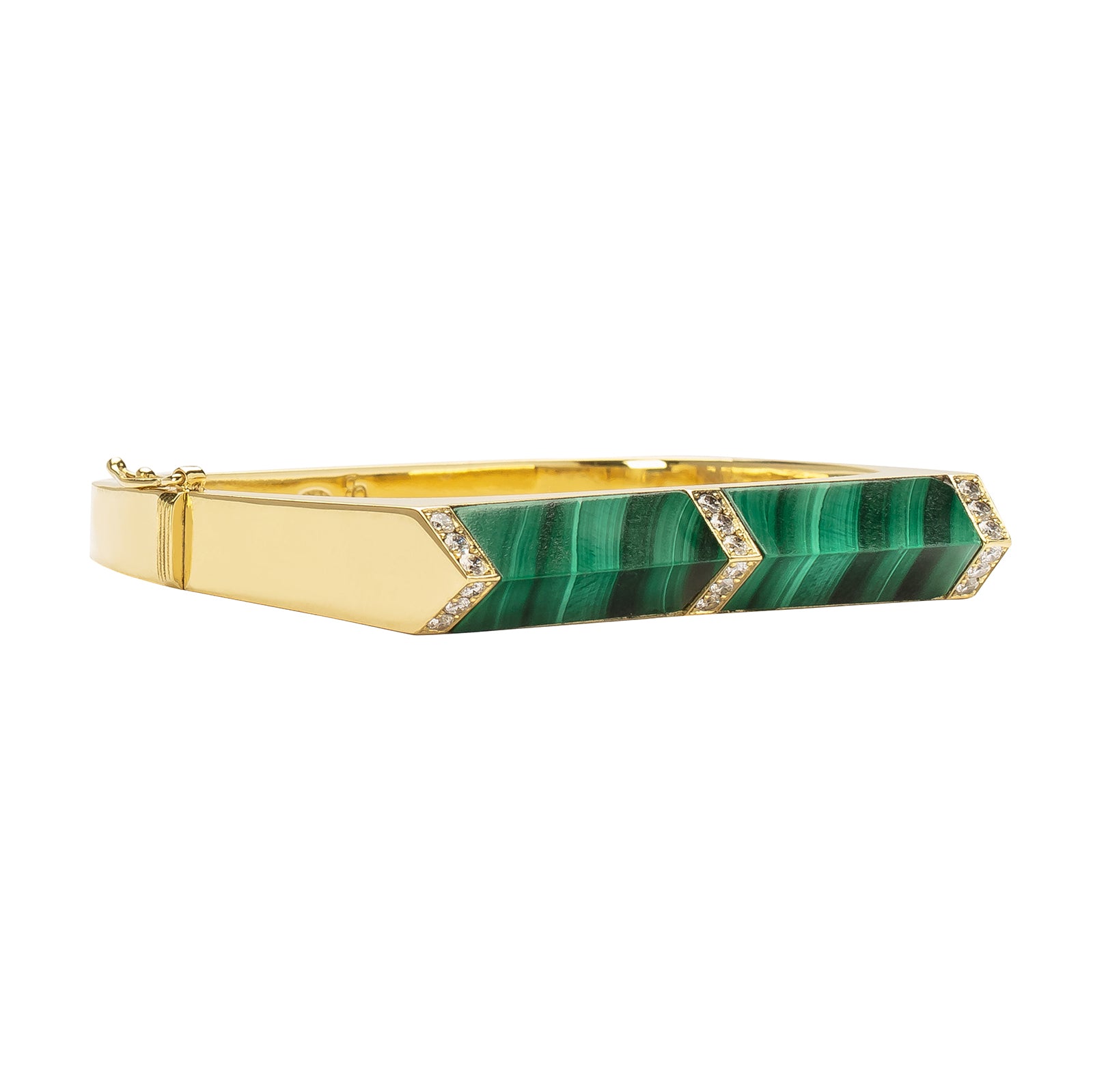 Jenna Blake Pyramid Bracelet - Malachite - Bracelets - Broken English Jewelry