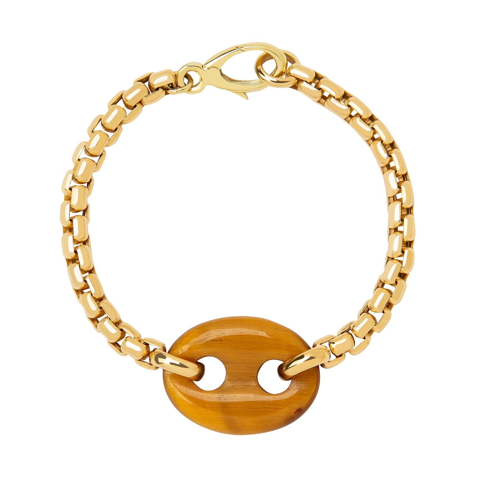 Jenna Blake Mariner Link Bracelet - Tigers Eye - Bracelets - Broken English Jewelry