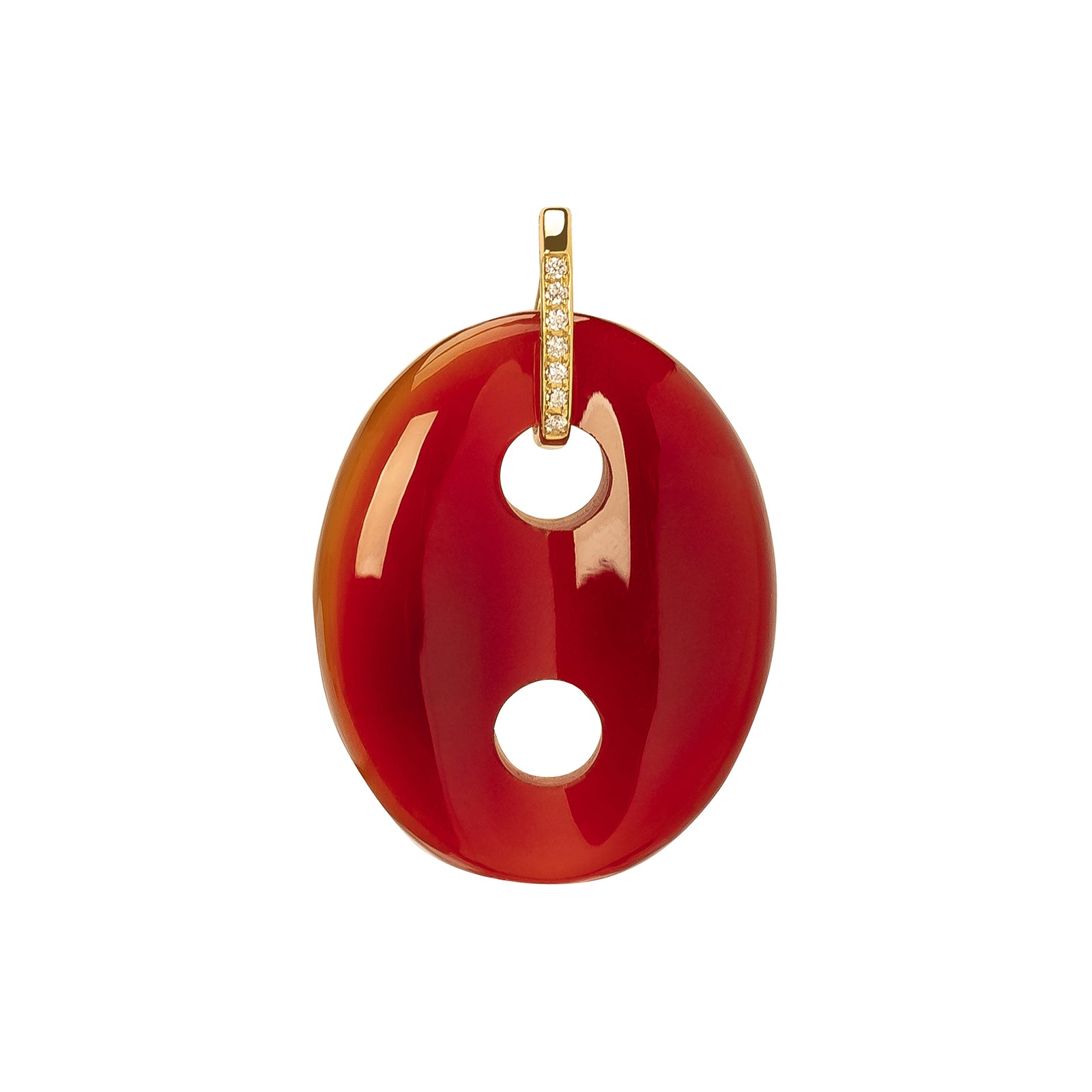 Jenna Blake Large Mariner Link Pendant - Carnelian - Charms & Pendants - Broken English Jewelry