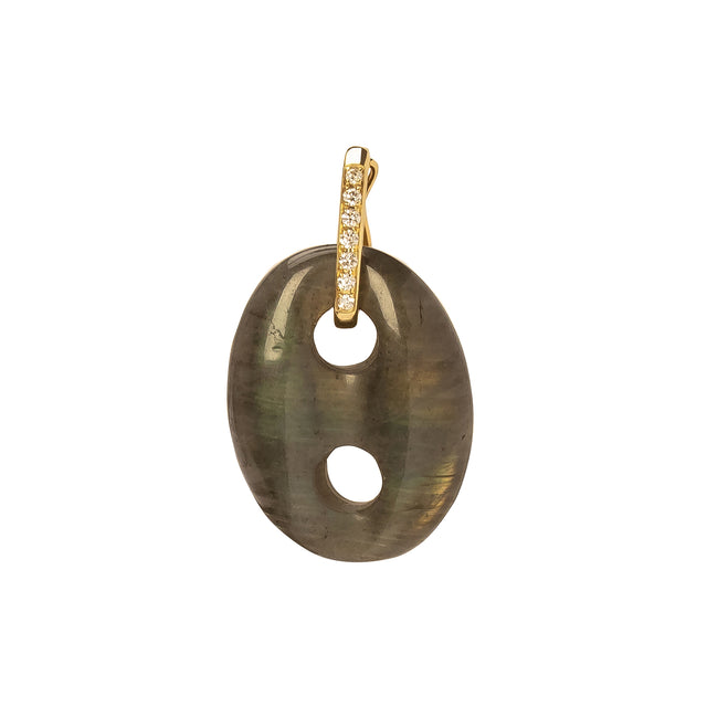 Jenna Blake Mariner Link Pendant - Grey Quartz - Charms & Pendants - Broken English Jewelry
