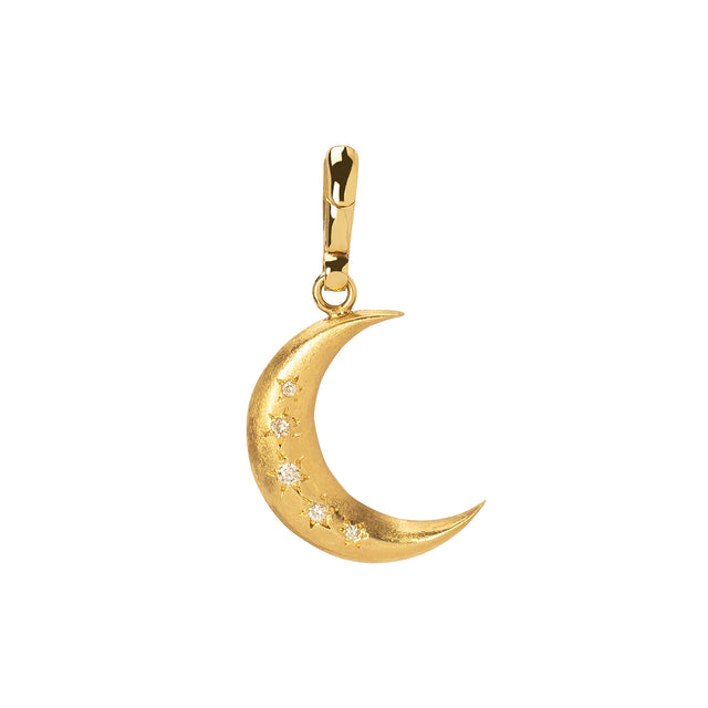 Jenna Blake Gypsy Moon Diamond Charm - Charms & Pendants - Broken English Jewelry
