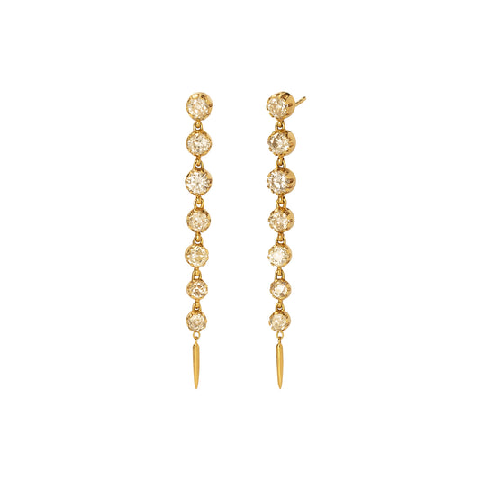 Single Fringe Diamond Earrings - Main Img