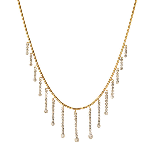 Chandelier Diamond Fringe Necklace - Main Img