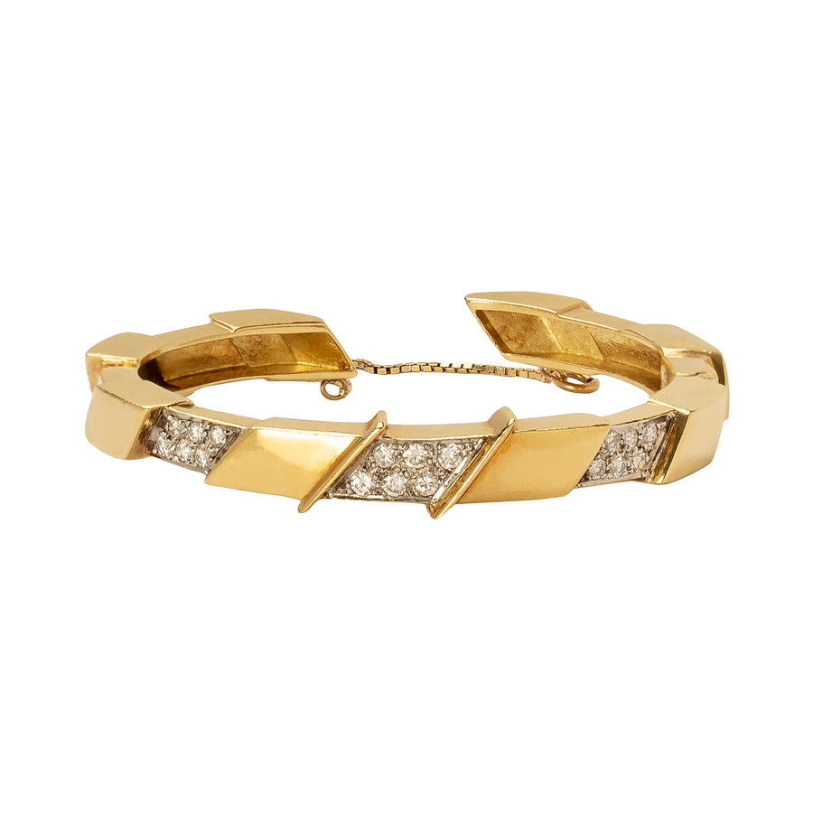 Jenna Blake Vintage 70's Diamond Bangle - Bracelets - Broken English Jewelry
