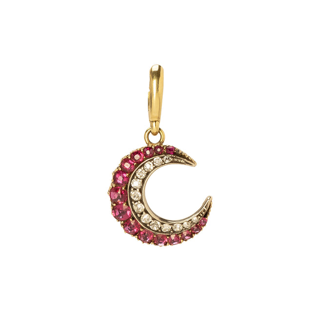 Jenna Blake Moon Pendant - Ruby & Diamond - Charms & Pendants - Broken English Jewelry