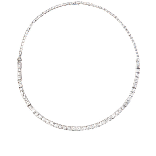 Jenna Blake Diamond Box Necklace  top view
