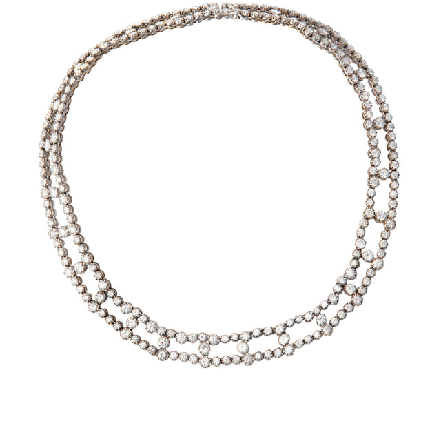 Jenna Blake Double Strand Diamond Collar top view