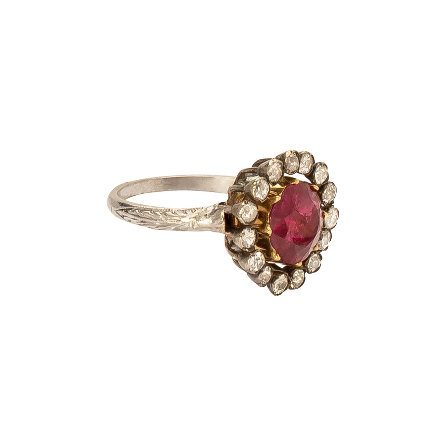 Jenna Blake Vintage Ruby & Diamond Ring - Rings - Broken English Jewelry