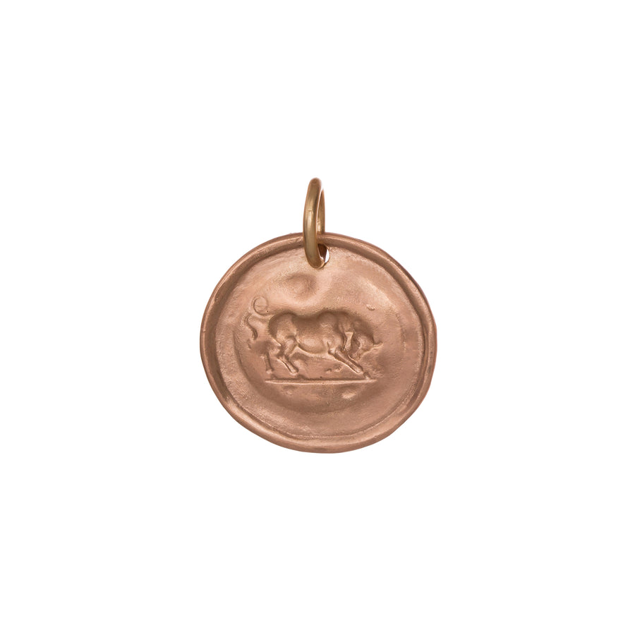 James Colarusso Bull Coin Pendant - Rose Gold - Broken English Jewelry