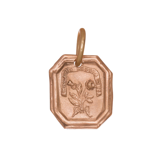 James Colarusso Rose & Thistle Pendant - Rose Gold - Broken English Jewelry