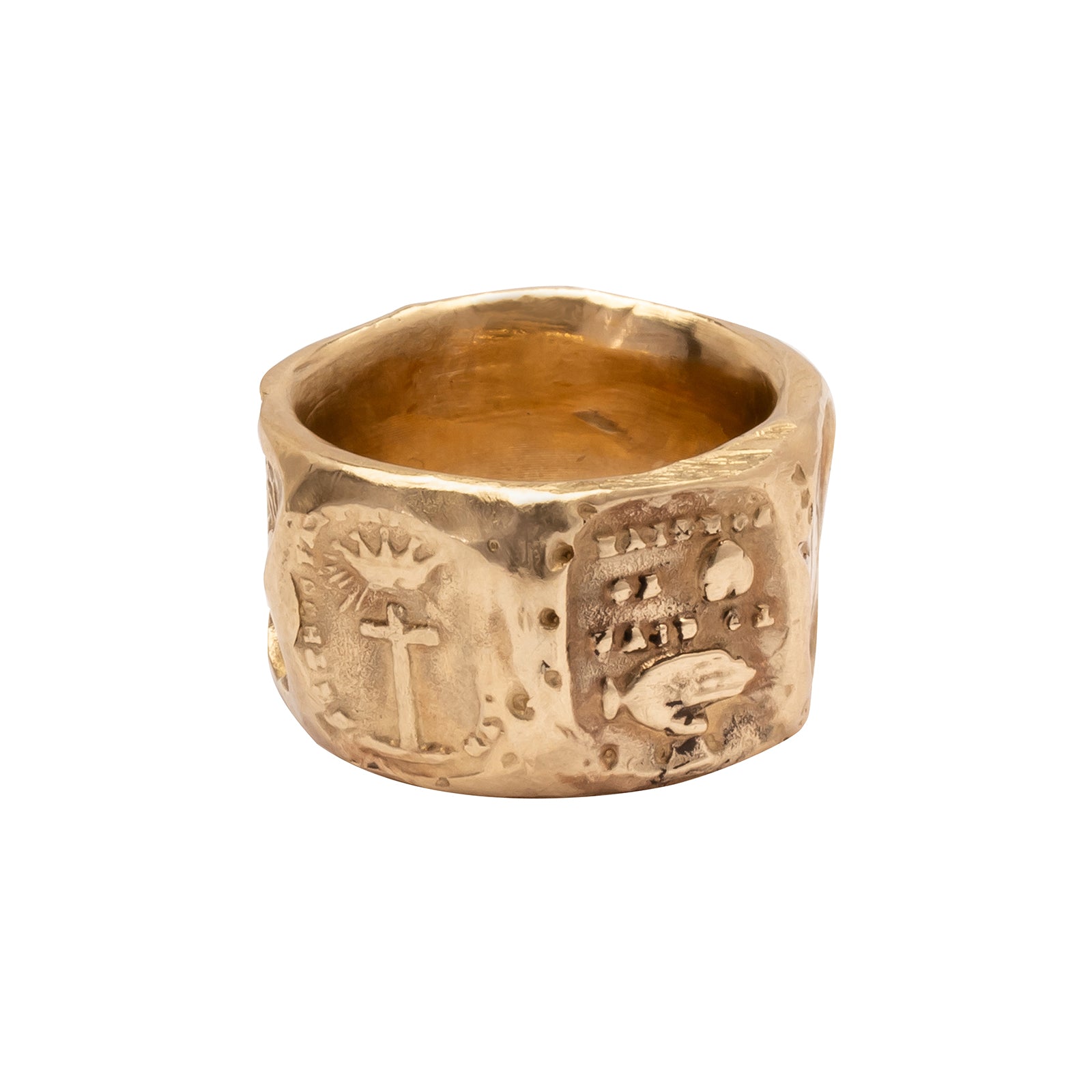 James Colarusso Intaglio Facet Ring - Gold - Broken English Jewelry