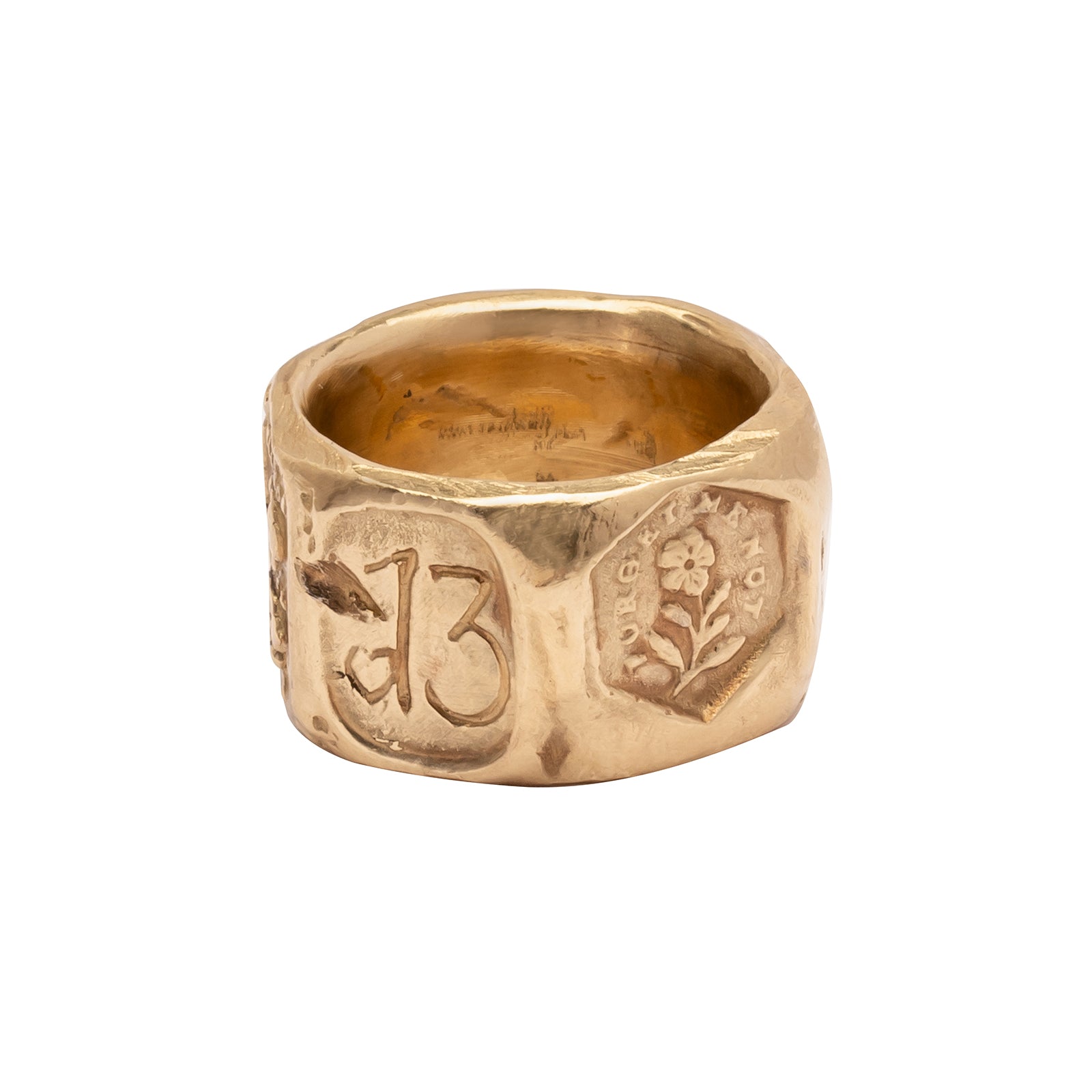 James Colarusso Intaglio Facet Ring - Gold - Broken English Jewelry