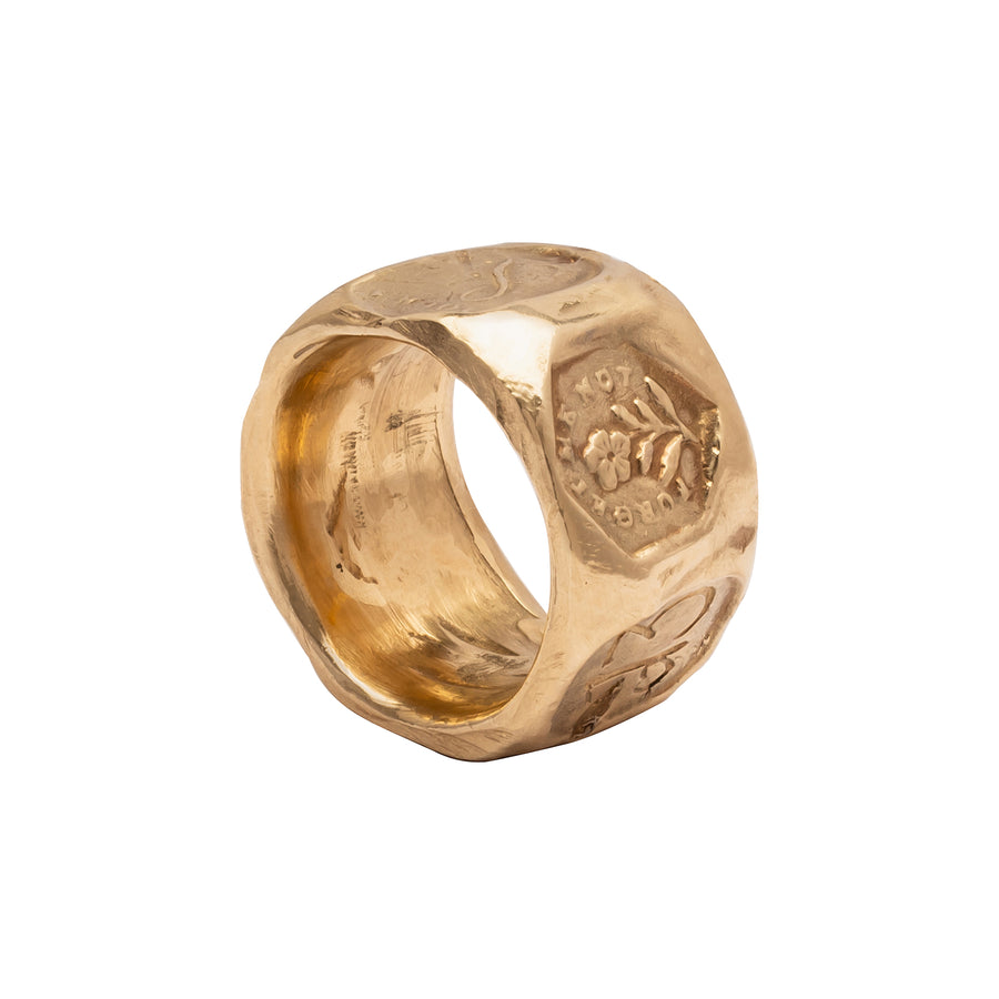 James Colarusso Intaglio Facet Ring - Gold - Broken English Jewelry