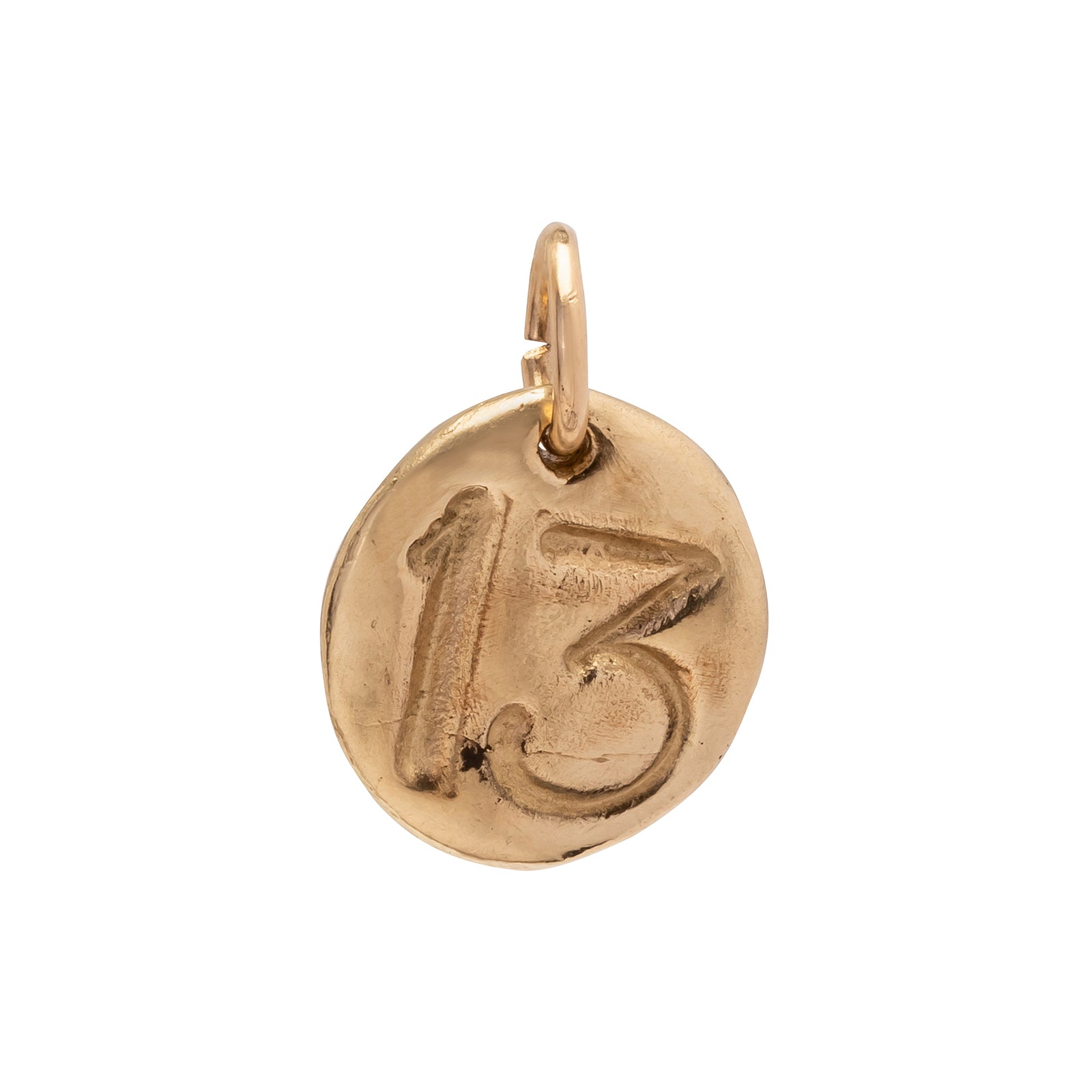 James Colarusso Large Thirteen Pendant - Yellow Gold - Broken English Jewelry