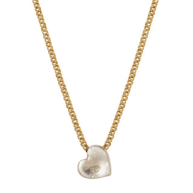 James Colarusso Dented Heart Necklace - Broken English Jewelry