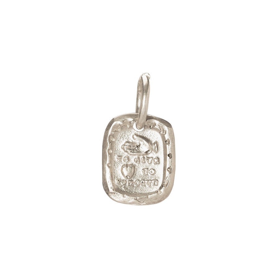 James Colarusso Hand to Give, Heart to Forgive Pendant - Silver - Broken English Jewelry