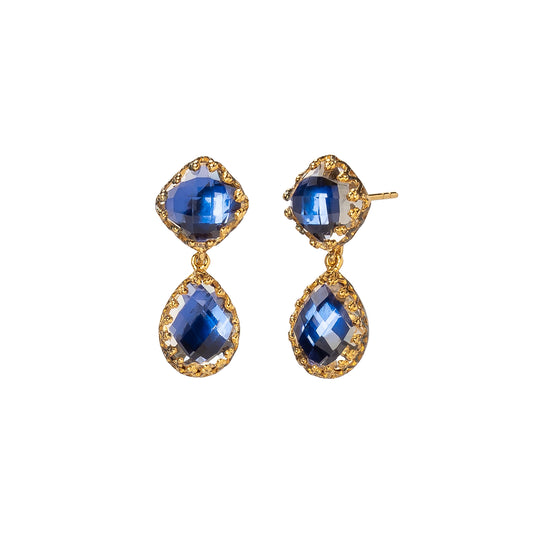 Jane Small Day Night Earrings - Indigo - Main Img