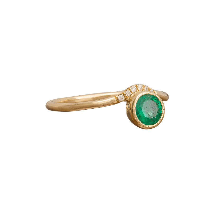 Jennie Kwon Emerald Wave Ring - Broken English Jewelry