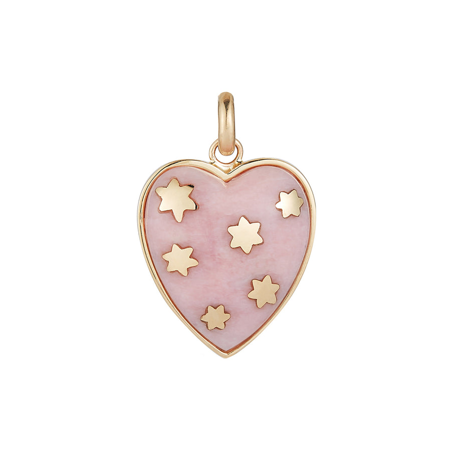 Storrow Anna Heart Charm - Pink Opal - Charms & Pendants - Broken English Jewelry