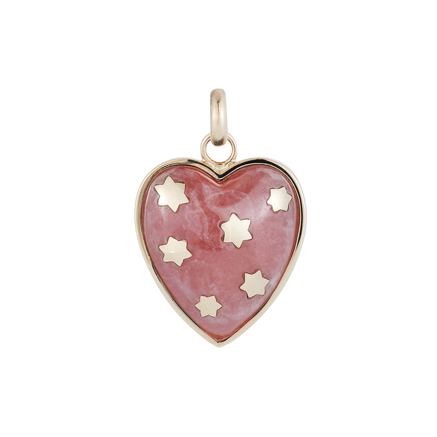 Storrow Anna Heart Charm - Rhodochrosite - Charms & Pendants - Broken English Jewelry