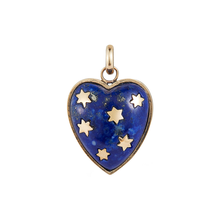 Storrow Anna Heart Charm - Lapis - Charms & Pendants - Broken English Jewelry